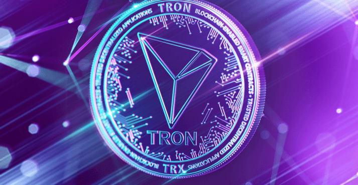 An ultraviolet Tron coin