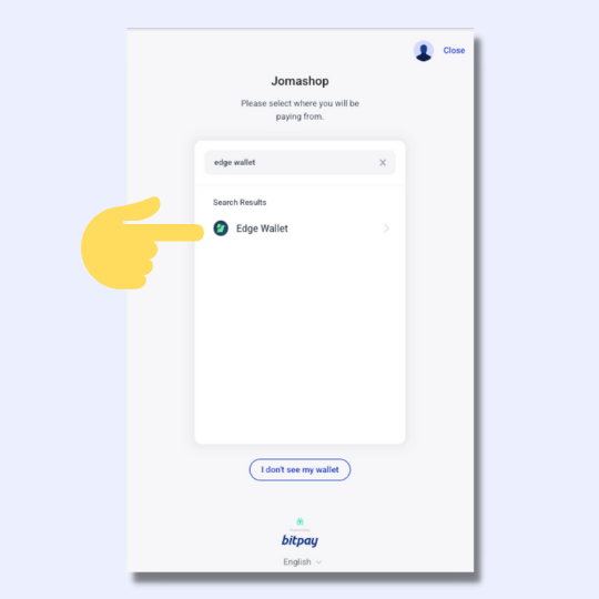 Pay with Crypto from Edge Wallet with BitPay