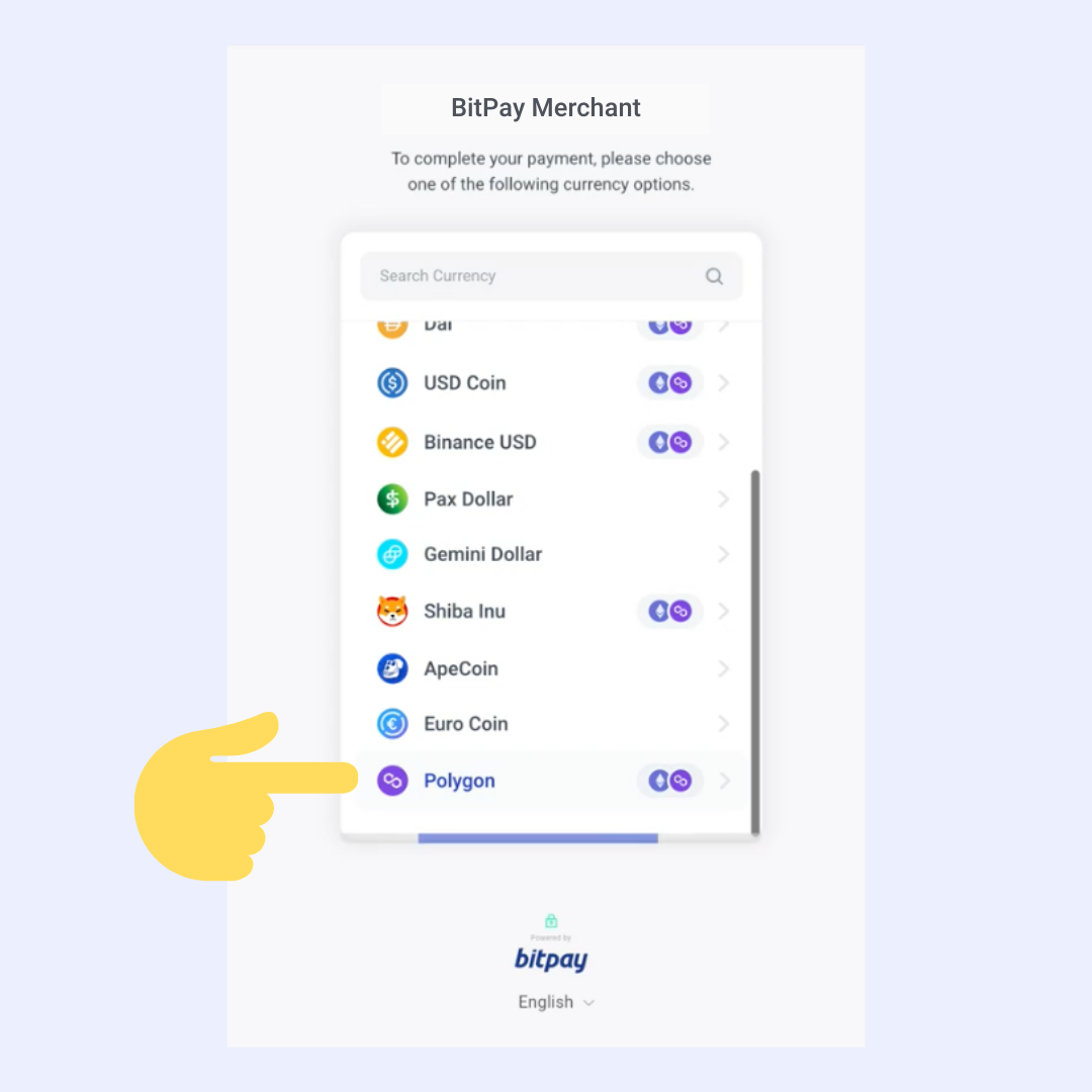 How to Pay a BitPay Invoice with Polygon